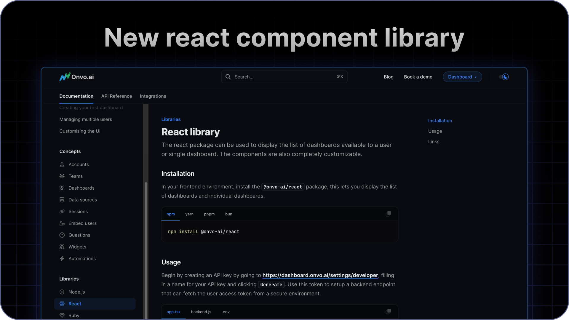 Launch update: Updated documentation and libraries